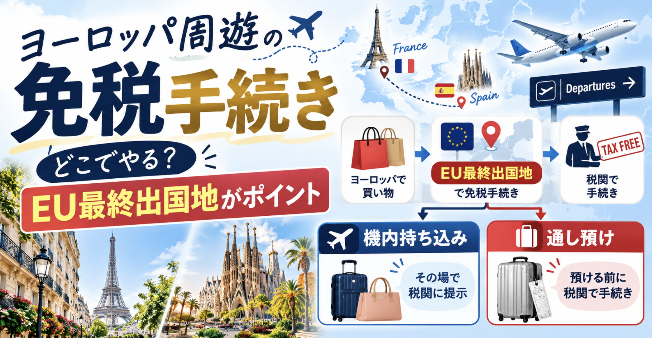 EU最終出国地＋機内持ち込み／通し預け
