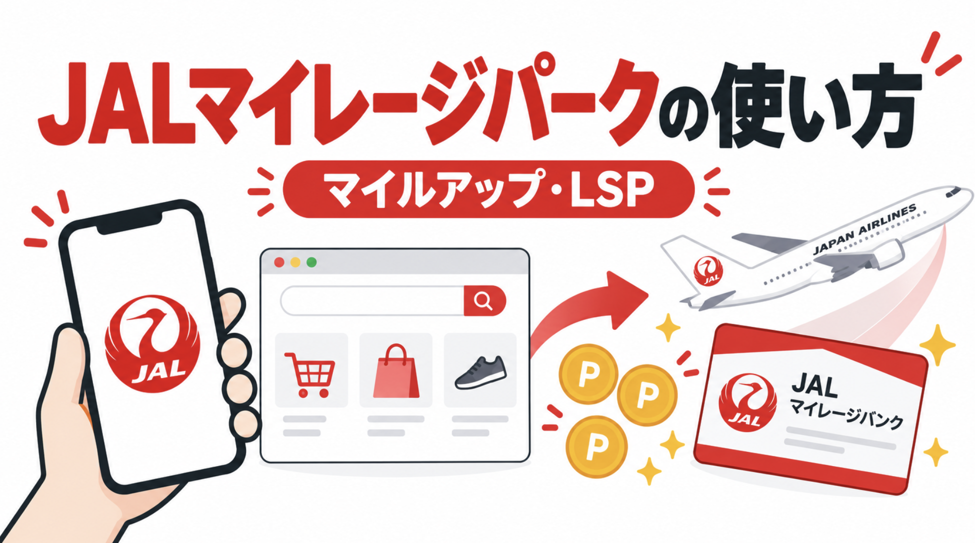 JALマイレージパークの使い方・マイルアップ・LSP